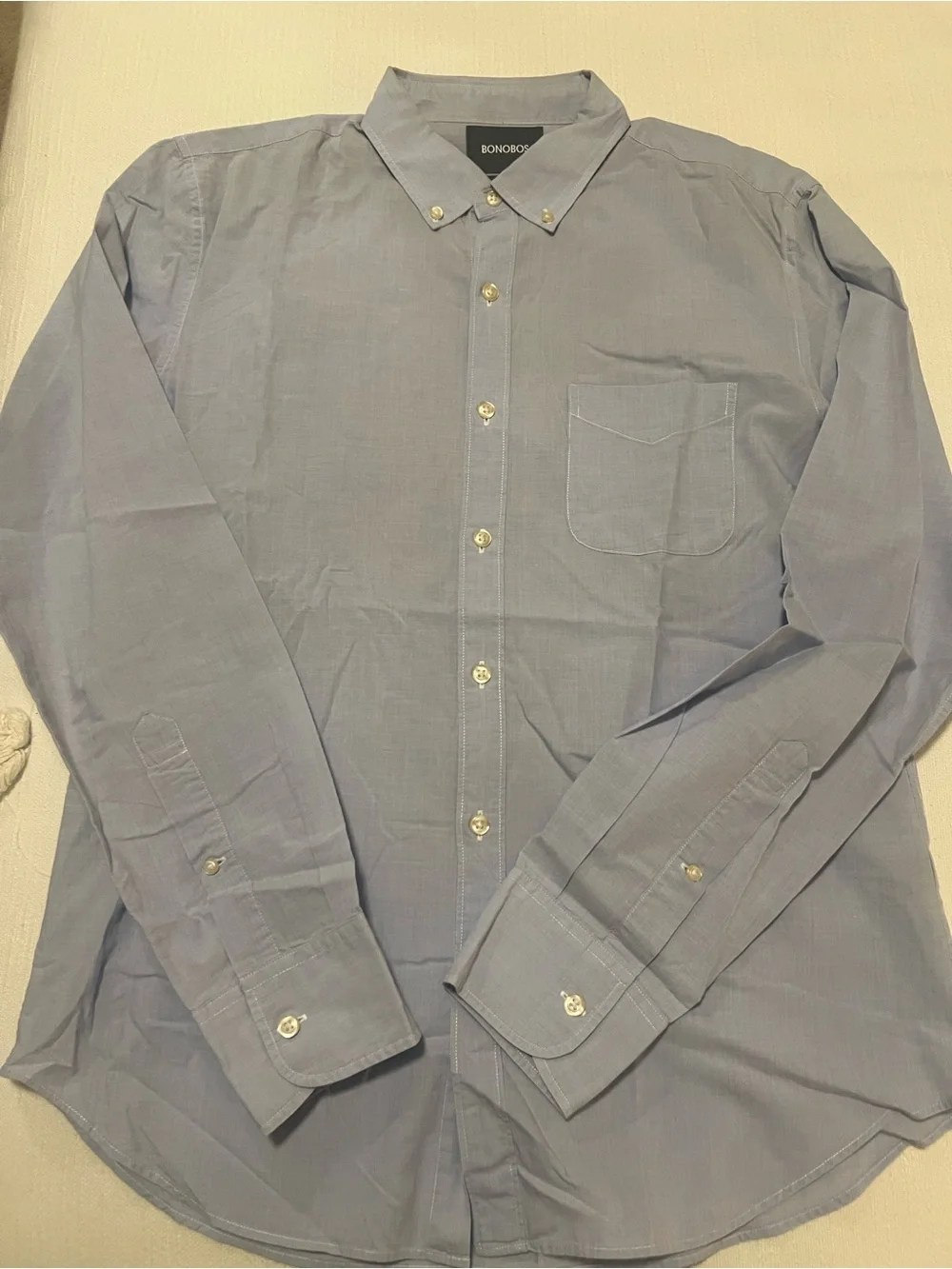2 Men’s BONOBOS long sleeve shirts size M SLIM FIT. Price is for both - Picture 5 of 9